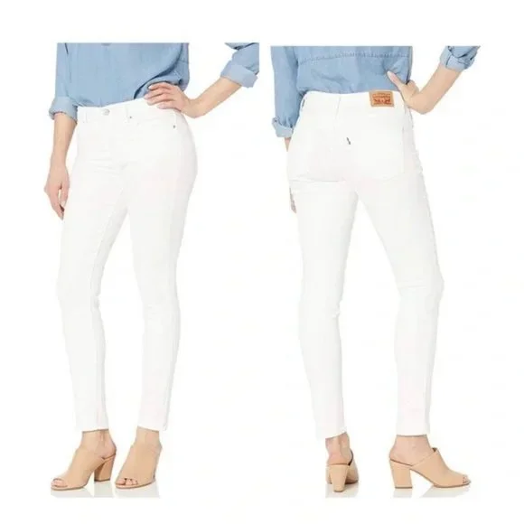 Levi's Women's Crisp White Skinny Jeans - Picture 1 of 11